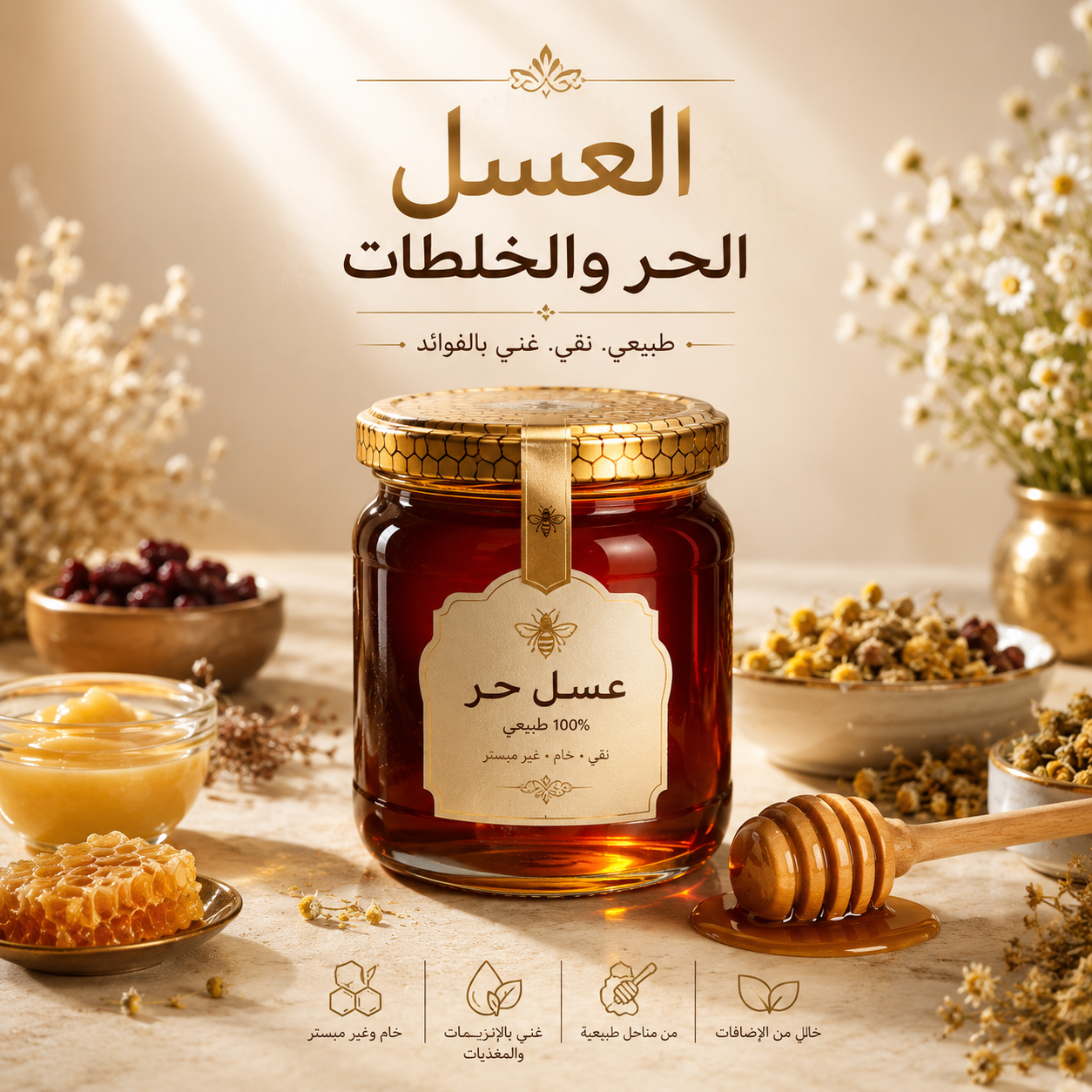 العسل الحر والخلطات